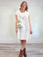 Bryn Walker "Henrietta Dress in White Light Linen" (Size XL)