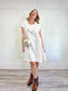 Bryn Walker "Henrietta Dress in White Light Linen" (Size XL)