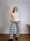 Wilfred Plaid Trousers in White/Brown/Blue (Size 10)