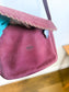 Vintage Roots Leather Crossbody Bag in Burgundy with Saddle Stitch