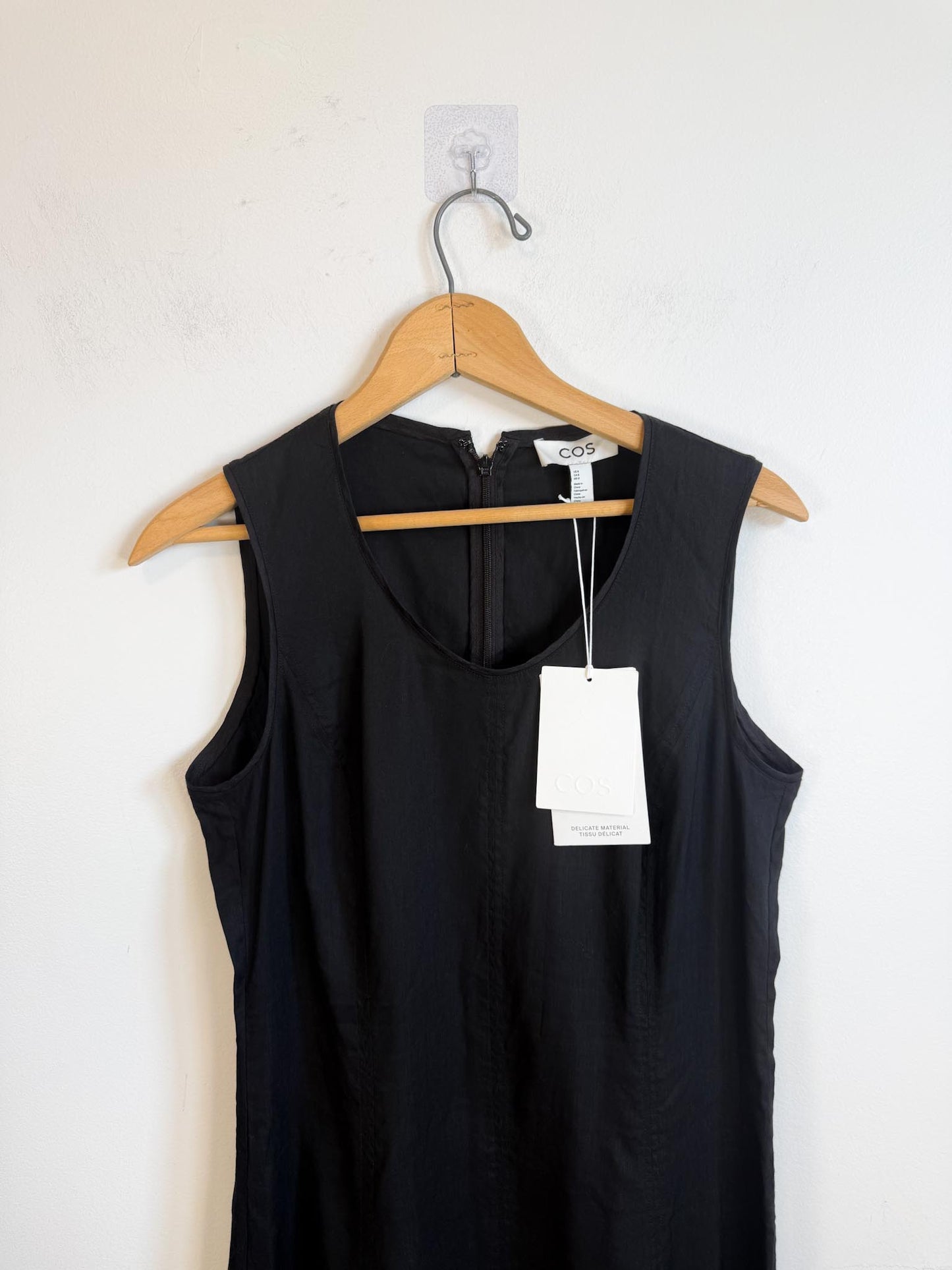 COS "Dropped Waist Maxi Dress in Black" NWT (Size M)