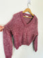 KOTN Sustainable Alpaca & Merino Wool Sweater in Burgundy (Size S/M)