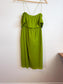 Banana Republic Spaghetti Strap Ruffled Dress in Green (Size L)