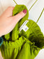 Banana Republic Spaghetti Strap Ruffled Dress in Green (Size L)