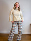 Wilfred Plaid Trousers in White/Brown/Blue (Size 10)