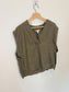 Banana Republic Linen Top in Dark Green (Size M)