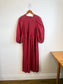 Anthropologie RHODE Puff Sleeve Dress in Burgundy (Size M/L)