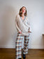 Wilfred Plaid Trousers in White/Brown/Blue (Size 10)