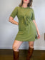 Lululemon Wrap Style T-Shirt Dress in Green (Size L)