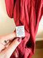 Anthropologie RHODE Puff Sleeve Dress in Burgundy (Size M/L)