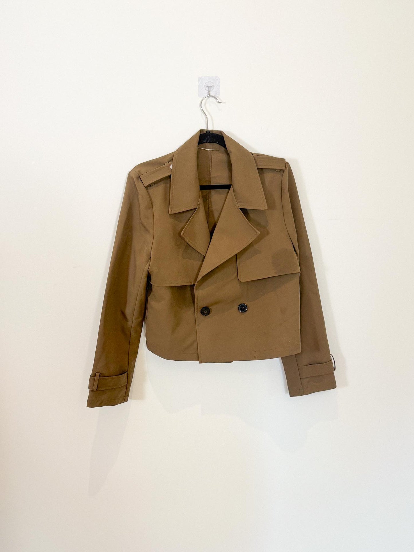 Cropped Trench Style Jacket (Size M/L)