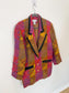 Vintage Quilted Blazer in Multi-Colour (Size XL)