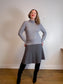 Kit & Ace Merino Wool Turtleneck Chunky Knit Sweater in Grey (Size XS/S)