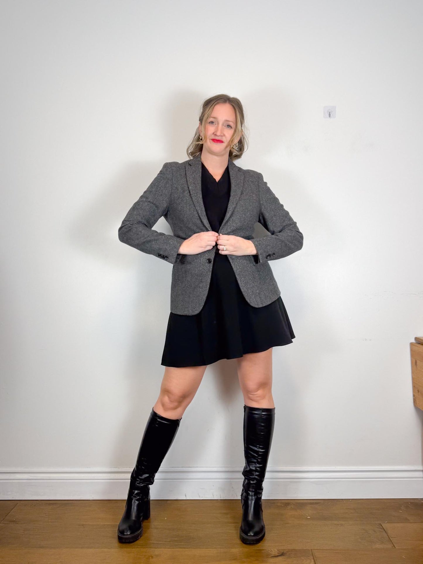 Judith & Charles Mini Skirt in Black (Size 12)