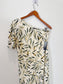 Lulus "Truly Tropic Cream Leaf Print One-Shoulder Midi Dress" NWT (Size L)