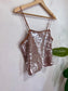 Madewell "Sequin Square-Neck Cami" (Size XS/S)