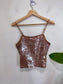 Madewell "Sequin Square-Neck Cami" (Size XS/S)