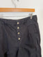 Anthropologie Pilcro "The Arin Mid-Rise Button-Front Barrel Pants in Black" (Size 31)