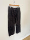 Anthropologie Pilcro "The Arin Mid-Rise Button-Front Barrel Pants in Black" (Size 31)
