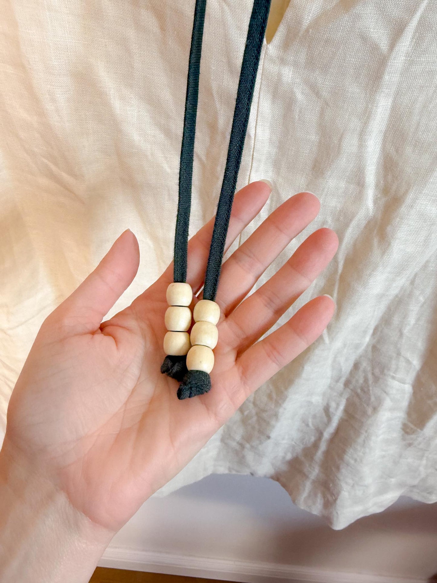 VRG GIRL "Olsen Linen Mini Dress in Cream" (Size S)