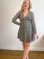 Mango Geometric Print Dress in Black/White (Size L)