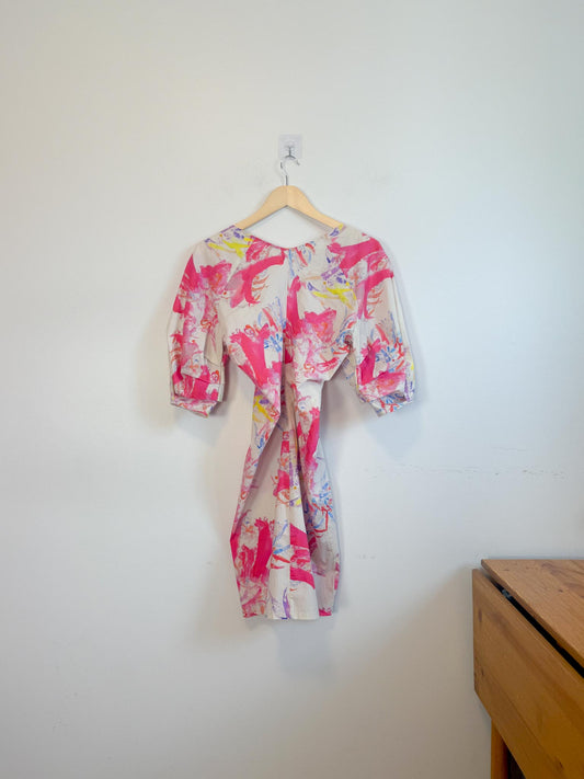 REMAIN Birger Christensen "Amilia Gathered Dress in Pink" NWT (Size 6)