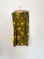 Vintage Floral Skirt in Green / Mustard (Size L/XL)