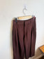 Zara Wide Leg Linen Trousers in Brown (Size S)