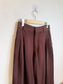 Zara Wide Leg Linen Trousers in Brown (Size S)