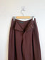 Zara Wide Leg Linen Trousers in Brown (Size S)