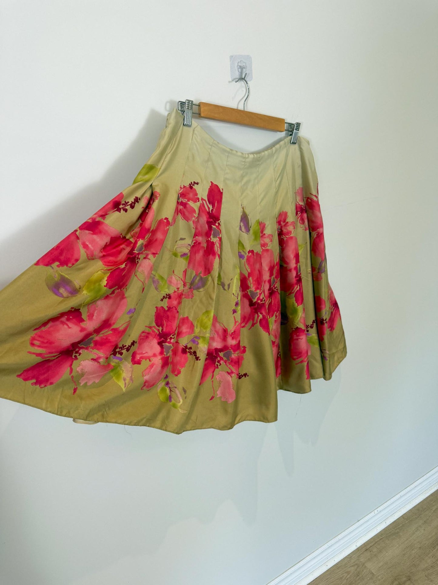Vintage Jones New York Floral Silk Skirt - SOLD AS IS(Size L)