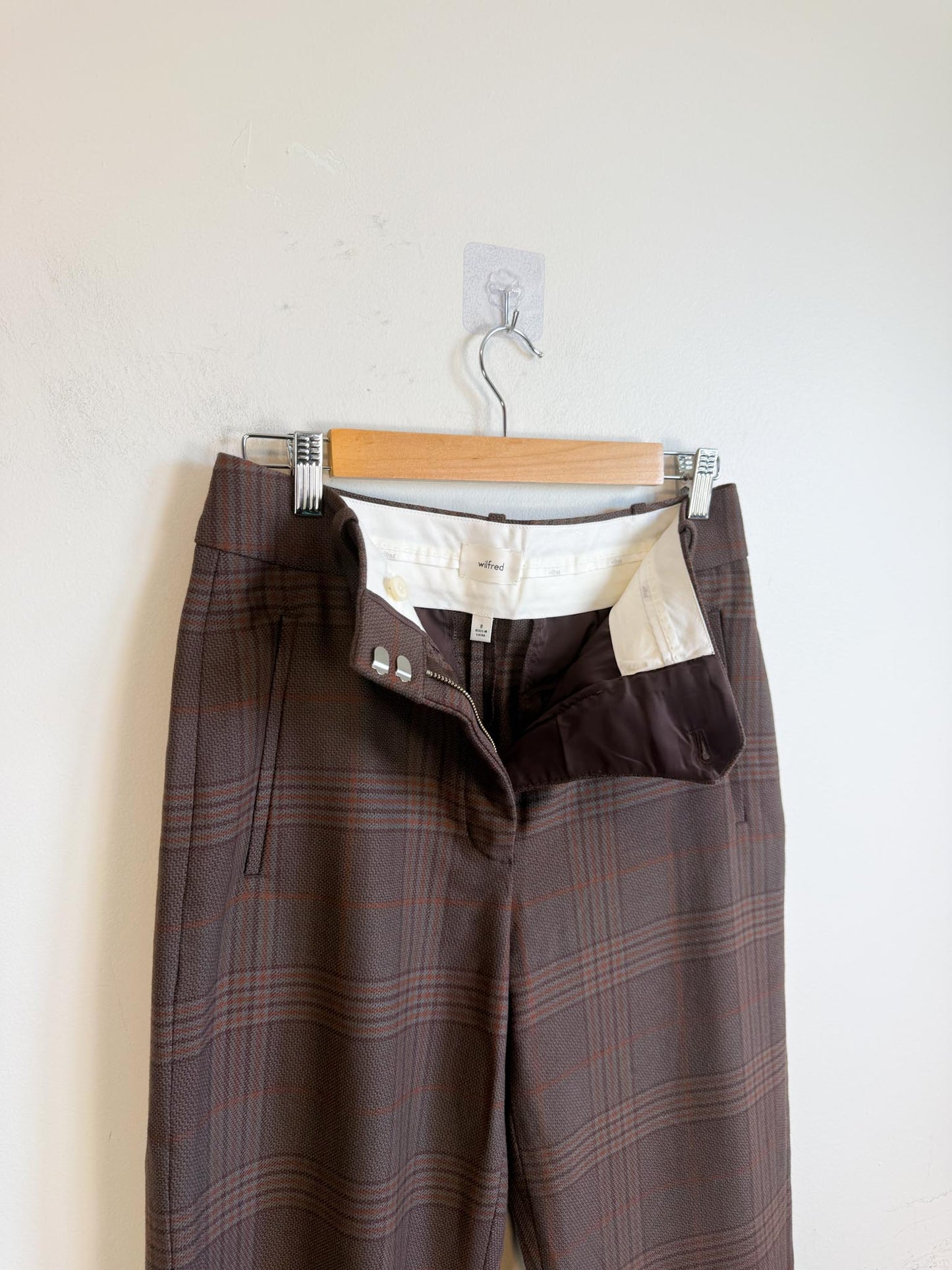 Wilfred Plaid Trousers in Brown (Size 8)