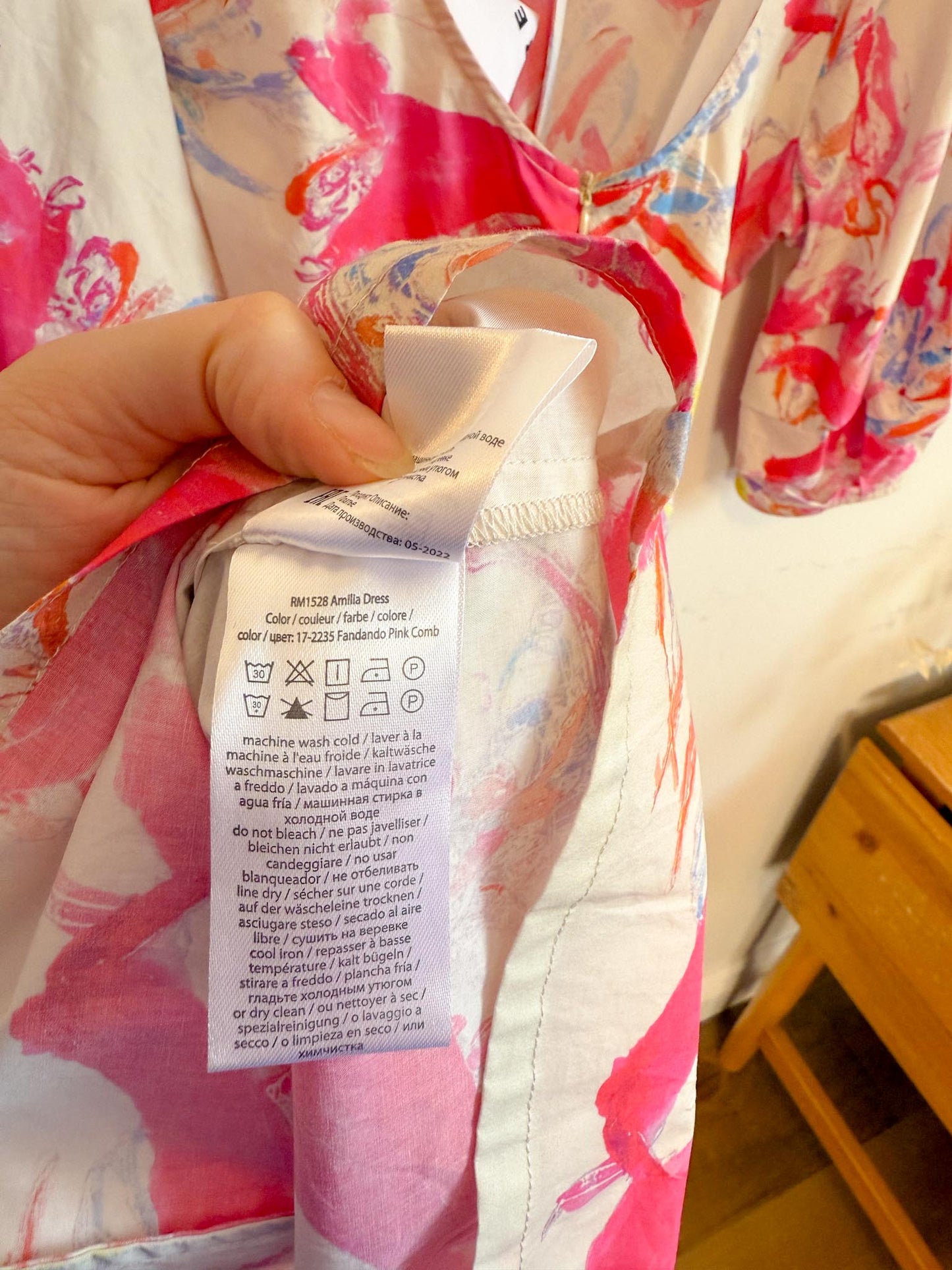 REMAIN Birger Christensen "Amilia Gathered Dress in Pink" NWT (Size 6)