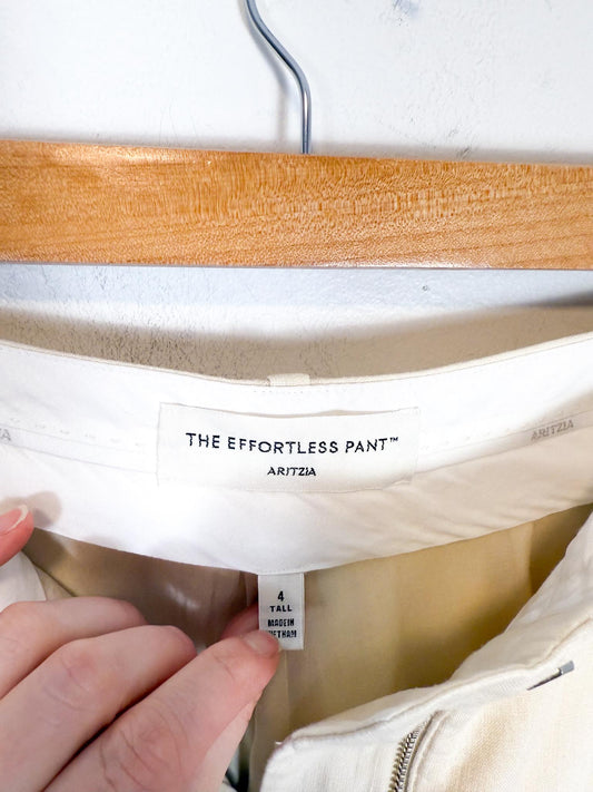 Aritiza "The Effortless Linen Pant in Oatmeal" (Size S Tall)