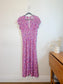 Faithful the Brand "Bellavista Midi Dress in Pink/Purple Floral" (Size L)