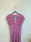 Faithful the Brand "Bellavista Midi Dress in Pink/Purple Floral" (Size L)