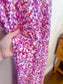 Faithful the Brand "Bellavista Midi Dress in Pink/Purple Floral" (Size L)