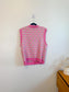 Sunday Best "Preston Sweater Vest in Pink Geometric Print" (Size M)