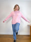Vineyard Vines Wool & Cashmere Cable Knit Sweater in Pink (Size L/XL)