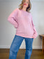Vineyard Vines Wool & Cashmere Cable Knit Sweater in Pink (Size L/XL)
