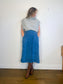 Wilfred "Gabrielle Linen Midi Skirt in Blue" (Size L)