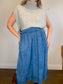Wilfred "Gabrielle Linen Midi Skirt in Blue" (Size L)