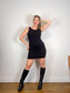 MiiK Slow Fashion Canadian Brand Mini Dress in Black (Size M)