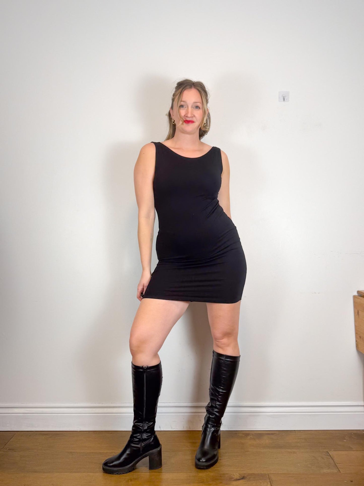 MiiK Slow Fashion Canadian Brand Mini Dress in Black (Size M)