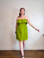Banana Republic Spaghetti Strap Ruffled Dress in Green (Size L)