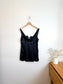 Rebecca Taylor Silk Rosebud Long Camisole in Black (Size L)