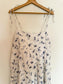 Abercrombie & Fitch Tiered Linen Mini Dress in Blue/White Floral (Size L)