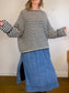 Wilfred "Gabrielle Linen Midi Skirt in Blue" (Size L)