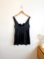 Rebecca Taylor Silk Rosebud Long Camisole in Black (Size L)