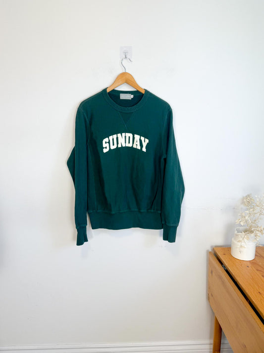 Good for Sunday Slow Fashion "Sunday Crewneck in Dark Green" (Size M)